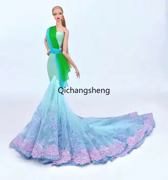 1/6 BJD Aksesuarları Zarif Fishtail düğün elbisesi Barbie Giysileri Barbie Prenses dış giyim Parti Kıyafeti Oyuncaklar 11.5
