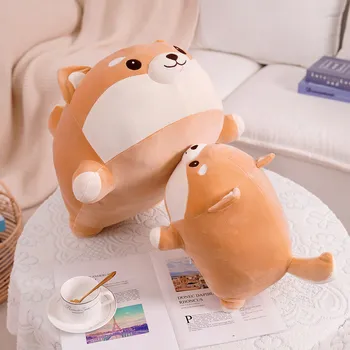 1 adet Güzel Squishy Shiba Inu ve Corgi Köpek peluş oyuncaklar Dolması Yumuşak Kawaii Hayvan Karikatür Yastık Bebekler Hediyeler Çocuklar için Bebek Çocuk