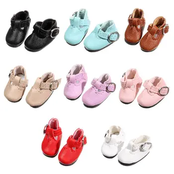 1 Çift Bebek Ayakkabıları 1/6 Blythes Bebek ve Uygun 1/6 BJD için Mini Güzel PU Deri Sandalet Oyuncak Ayakkabı Bebek Aksesuarları