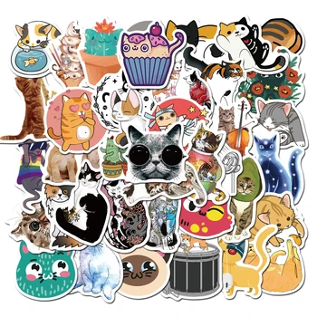 10/30/50 adet Sevimli Kediler Hayvan Graffiti Çıkartmalar Karikatür Çıkartmaları Çocuk Oyuncak DIY Günlüğü Bavul Karalama Defteri Telefon Dizüstü Bisiklet Sticker