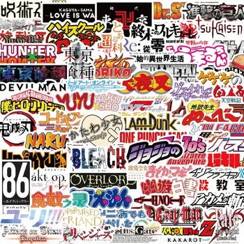 10/50 adet / takım Anime logo Karakter Koleksiyonu Graffiti Dizüstü Gitar Motosiklet Bagaj Kaykay Bisiklet Su geçirmez Etiket