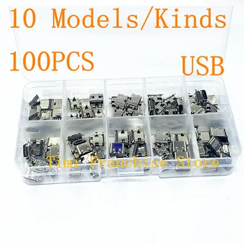 100 adet 10 Modelleri 10 Çeşit mikro usb c tipi kablo 3.1 şarj standı Konnektörleri Kullanımı İçin Cep Telefonu sürücü USb 6pin 16Pin