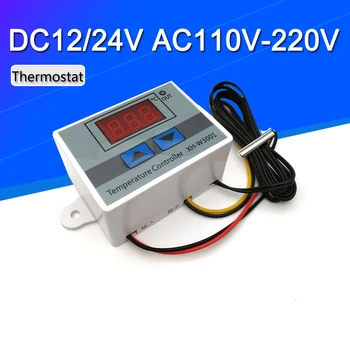 10A 12V 24V 220VAC Dijital LED sıcaklık kontrol cihazı W3001 Kuluçka Soğutma Isıtma Anahtarı Termostat NTC Sensörü
