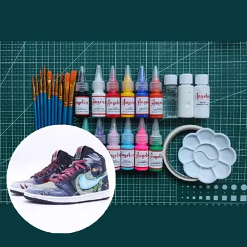 12.5 ML Set Tek Şişe Akrilik El Boyalı Grafiti Çanta Ayakkabı Deri Değişti Ismarlama Boya Solmadan El Yapımı