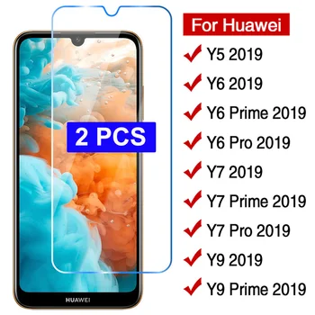 2 Adet/grup Temperli Cam için Huawei Y6 Y5 2019 Ekran Koruyucu Film üzerinde Huawei Y9 Y7 Y6 Y5 Başbakan 2019 2018 2017 Koruyucu Cam