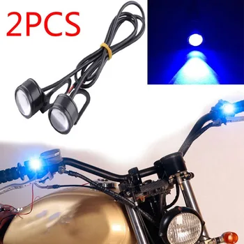 2 Adet motosiklet kartal göz ışık gece uyarı ışareti lambası motosiklet dekoratif su geçirmez led ışık Strobe flaş lambası 12 v
