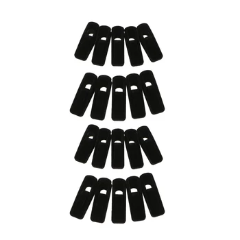 20 adet Siyah Kadife Yüzey Elbise Klipleri / Clothespins / Giyim Kelepçeleri Tutucular Çorap İç Çamaşırı Askısı Pimleri