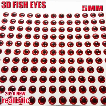 2022 3D balıkçılık cazibesi gözler 5mm kırmızı 5000 adet + gümüş 5000 adet + 4.5 mm 2500 kırmızı + 2500 gümüş toplam 15000 adet