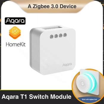 2022 Aqara T1 akıllı anahtar modülü Tek Kanallı Röle Kontrol Kablosuz Zigbee 3.0 Akıllı ev Zamanlayıcılar Destekler IOS Homekit