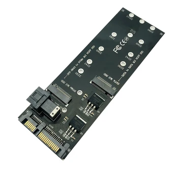 22Pin SATA M. 2 SSD Adaptörü SFF-8643 to NVMe M. 2 NGFF SSD Kartı m. 2 SATA SSD SATA Adaptörü NVME SSD SFF-8643 Genişleme Kartları