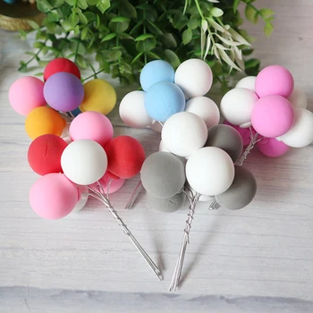 29 Şeker Renk Balon Şekli Kek Topper Sevimli İstiflenebilir Kil Doğum Günü Partisi Düğün Pişirme Tatlı Mousse Kek Dekorasyon