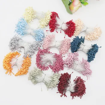400 adet 1.5 mm Mini Ercik El Yapımı yapay çiçekler Düğün Parti Ev Dekorasyon İçin DIY Noel Karalama Defteri Aksesuarları
