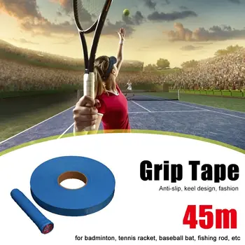 45m Büyük kaymaz Tenis Badminton kaymaz bant Nefes Spor Ter Bandı Sargılar Üzerinde Bisiklet Kolu Olta Beyzbol