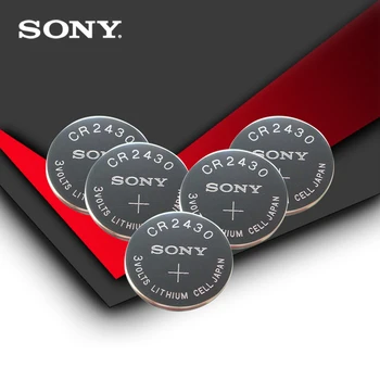 5 adet / grup Sony 100 % Orijinal CR2430 CR 2430 3V lityum düğme pil Pil Para Piller Saatler, saatler, işitme cihazları
