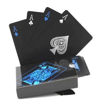 54 adet Su Geçirmez PVC Plastik Oyun Kartları Seti Trend Güverte Poker Klasik Sihirli Hileler Aracı Sihirli Kutu dolu 