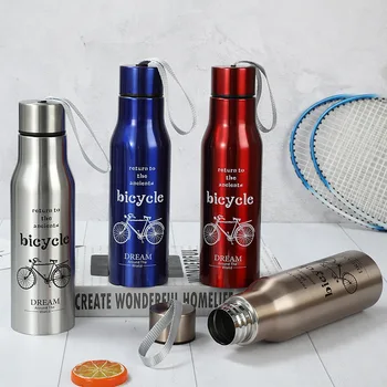 600 ML Paslanmaz Çelik Spor Su Şişeleri BPA Ücretsiz Sızdırmaz Tek İçecek Süt Şişeleri Seyahat Bisiklet Yürüyüş Kamp Su Şişesi