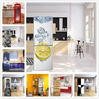 60x180cm telefon kulübesi Buzdolabı Sticker Kendinden yapışkanlı Kule Bira Şişesi Duvar Kağıdı Ev Dekor İçin Buzdolabı Duvar posteri Duvar