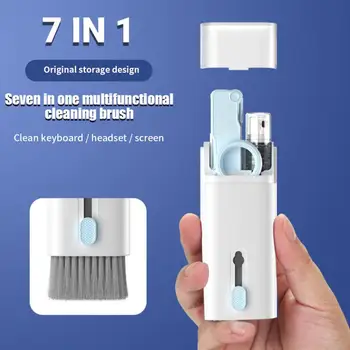 7 İn 1 Klavye Temizleme Araçları Kiti Seti Bluetooth Kulaklık Toz Elektronik Temiz Kalem Cep telefonu Ekran Anahtar Kurulu Temizleyici Aracı