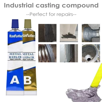 A + B Tutkal Yüksek Sıcaklık Metal Tamir Yapıştırıcı Crackle Onarım Kaynak Endüstriyel Hızlı Kuruyan DIY Özel Kaçak Süper Tutkal