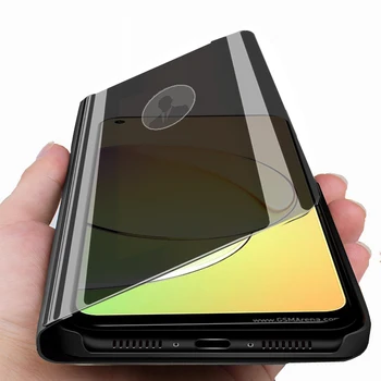 akıllı ayna deri flip telefon kapakları Realme için 10 4G Reami 10 bölge relme 10 realme10 6.4 inç kılıf manyetik kitap standı coques