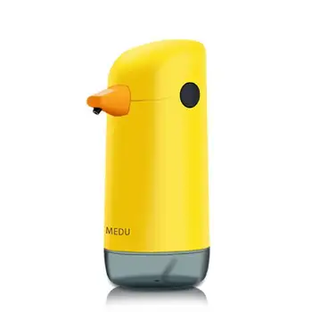 Akıllı El Yıkama Sevimli Sarı Ördek Karikatür Otomatik Fotoselli sensörlü sabunluk Dağıtıcı Otomatik İndüksiyon Köpük Kızılötesi Sensör