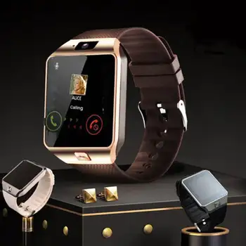 Akıllı saat DZ09 Bluetooth Kamera Desteği SIM TF Kart Pedometre Erkekler Kadınlar Çağrı Spor Smartwatch Android Telefon İçin PK Q18