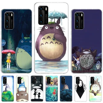Anime Stüdyo Ghibli Totoro Kılıf Samsung Not 20 Ultra 10 9 8 Silikon Kapak İçin Galaxy A6 A7 A8 A9 Artı 2018 J8 A750 Coque