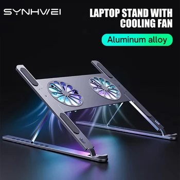 Ayarlanabilir laptop standı Macbook Bilgisayar PC İçin ıPad Tablet RGB ışık standı soğutma fanı pedi dizüstü bilgisayar tutucu destek dizüstü bilgisayar