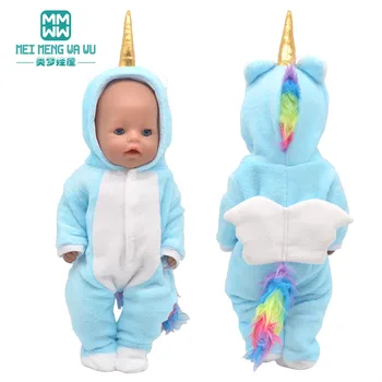 Bebek giysileri fit 43cm bebek oyuncakları yeni doğan bebek Moda peluş takım elbise, tulumlar