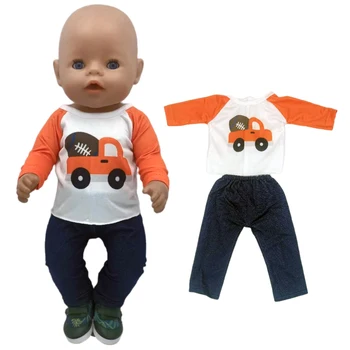 bebek oyuncak bebek giysileri Kırmızı Kapüşonlu Elbise pantolon gömlek için fit 43cm Bebek yeniden doğmuş Bebek erkek Giysileri için 18 