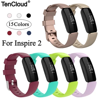 Bilek Bandı Fitbit Inspire 2 İçin Kayış Bilezik Inspire2 Silikon Yedek Döngü akıllı saat Aksesuarları Ayarlanabilir Kemer