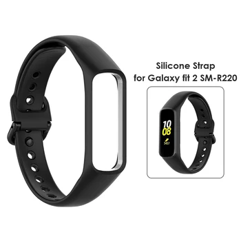 Bilek Kayışı Watch Band Dış Dekorasyon Parçaları Akıllı Bilezik Silikon Watchband Samsung Galaxy Fit 2 için SM-R220