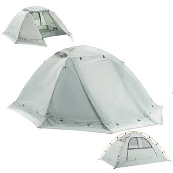 BSWolf Ultralight 4 sezon Kamp çadır Çift katmanlı Su Geçirmez Alüminyum Turist Çadır Konfor PU5000MM ile Kar Etek