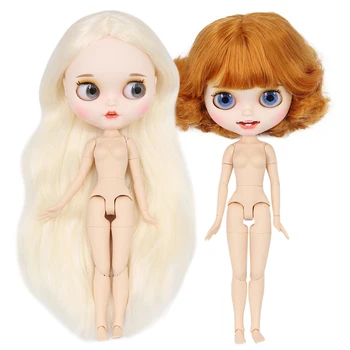 BUZLU DBS Blyth Doll bjd oyuncak ortak vücut beyaz cilt özel bebek mat yüz 30cm oyuncak çocuk hediye