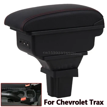 Chevrolet Trax Tracker için aksesuarları araba kol dayama USB saklama kutusu deri kol dayanağı merkezi konsol kutusu el dayanağı 2014 ~ 2019