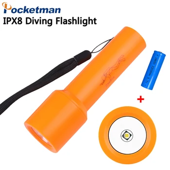 Dalış el feneri LED tüplü dalış lambası su geçirmez sualtı profesyonel dalgıç ışık dalış meşale