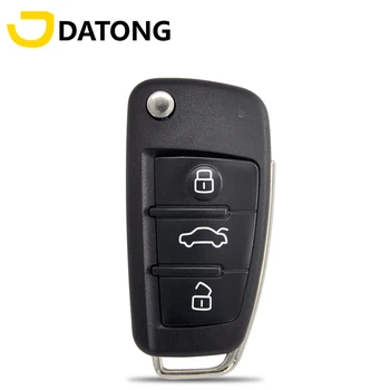 Datong Dünya Araba Uzaktan Anahtar Kutu İçin Audi A2 A3 A4 A6 A6L A8 Q7 TT Flip Araba Anahtarı Kabuk Bıçak Anahtar Kutu 3 Düğmeler Araba Aksesuarı