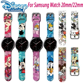 Disney Mickey Minnie Silikon Kayış Samsung Galaxy İzle 4/klasik / 46mm / Aktif 2 / Dişli S3 / Amazfit Ayarlanabilir Bilezik Band