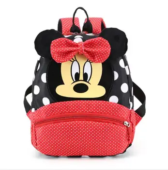 Disney Minnie Kız Sırt Çantası Çocuklar Mickey Mouse Çantası Okul Yeni Karikatür Çocuk Erkek Sırt Çantaları Naylon Anaokulu Çantaları