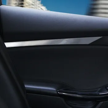 EAZYZKING iç kapı tahta kol dayama sticker Paslanmaz çelik trim İçin Ford Focus 3 2012-2018 parçaları 2 adet / grup araba styling