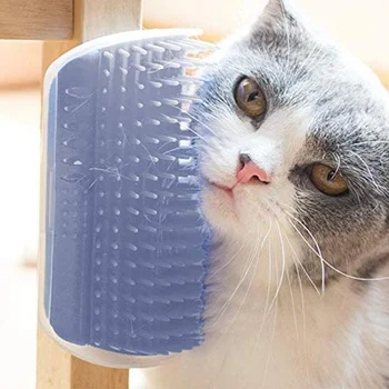 Ev hayvanı ürünü İçin Kedi Öz Damat Duvar Fırça Köşe Kedi Masaj Öz Damat Tarak Fırça İle Catnip Kedi Losyonları ile bir Gıdıklama Tarak