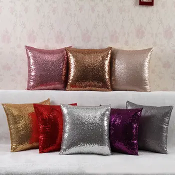 Glitter Sequins Dekoratif Yastıklar Bling Atmak Yastık Kılıfı Kanepe Koltuk Cafe Ev Dekor Kanepe Oturma Odası minder örtüsü 40x40 cm