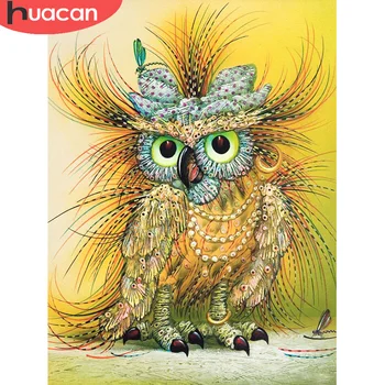 HUACAN 5D Dıy Elmas Nakış Baykuş Elmas Sanat Mozaik Hayvan Boyama El Yapımı Hediye Ev Dekorasyon