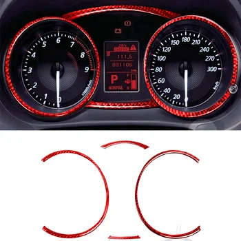 Hız göstergesi Dekorasyon Kapak Trim Sticker Çıkartması Mitsubishi Lancer EVO 2008-2015 için Araba İç Aksesuarları Karbon Fiber