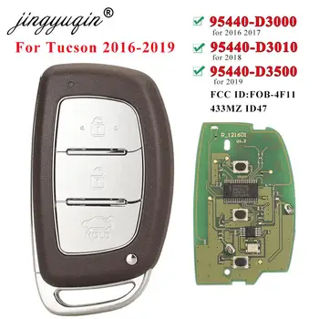 jingyuqin 95440-D3000 /D3010 /D3500 3BTN 433MZ ID47 Araba Anahtarı Hyundai Tucson 2016 2017 2018 2019 için Akıllı Otomatik Anahtarsız Fob