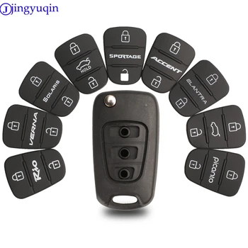 jingyuqin Yeni Yedek Lastik Pedi 3 Düğmeler katlanır araba uzaktan Anahtar Kabuk Hyundai İ30 İX35 Kia K2 K5 anahtar kapağı kılıfı