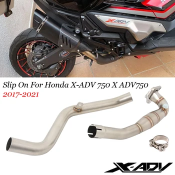 Kayma Honda X-Adv 750 X Adv750 2017-2021 Egzoz Motosiklet Susturucu Tam Sistemler Motokros Ön Boru Başlığı