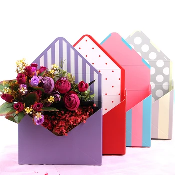 Kore Zarf Çiçek ambalaj Kutusu Katlanabilir Çiçek Hediye Kutusu Düğün Parti Dekorasyon Şerit Baskılı Çiçek Hediye ambalaj Kutusu