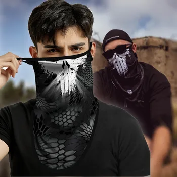 Koruyucu Maske Bandana Kamp Yoga Balaclava Kafa Multicam Punisher Boyun Körüğü Nefes Cagoule Eşarp Ordu yüz kapatma