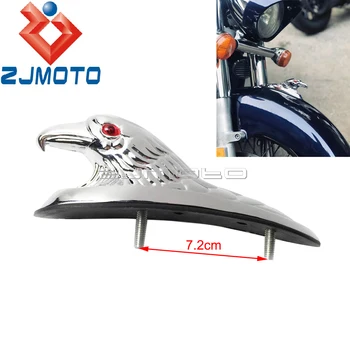 Krom Motosiklet Kartal Kafa Çamurluk Süs Heykeli Honda Yamaha Suzuki Kawasaki İçin Özel Kaput Maskot Çamurluk Dekorasyon